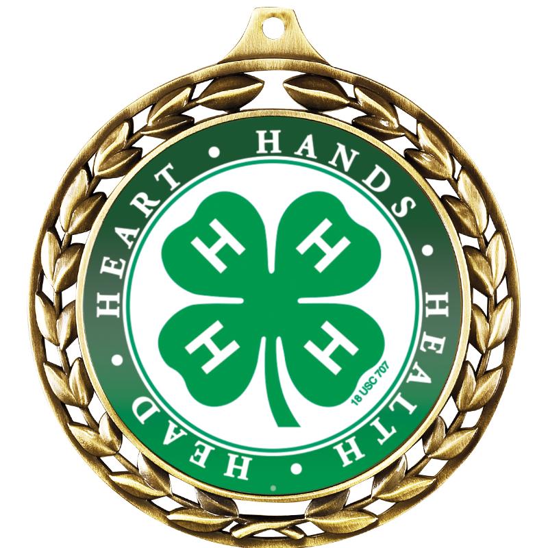 2 1/2" 4-H SILO WREATH MEDAL