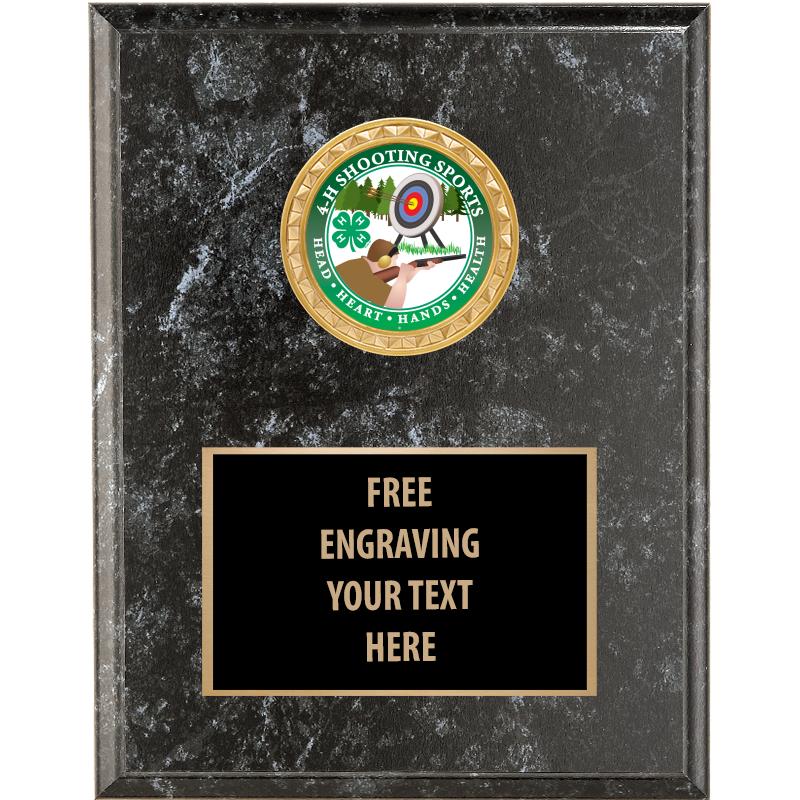 4"X6" 4H BLACK INSERT PLAQUE