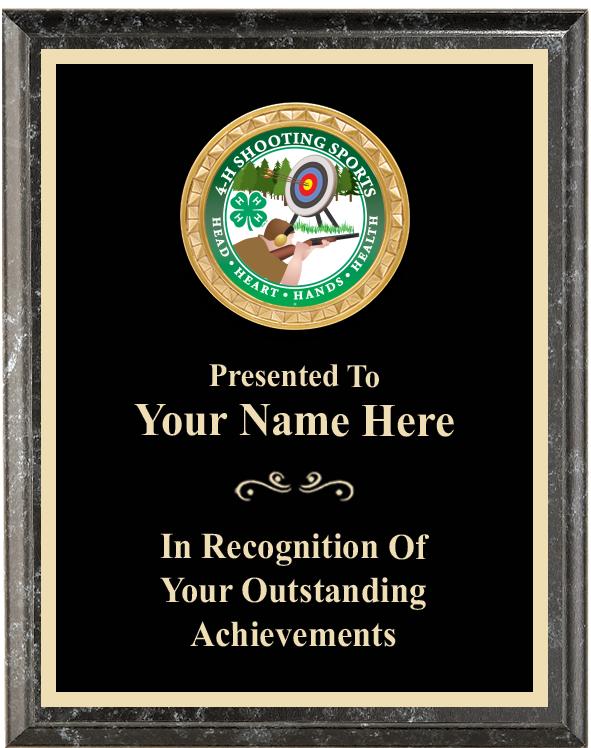 6"X8" 4H BLK EXECUTIVE INS PLQ