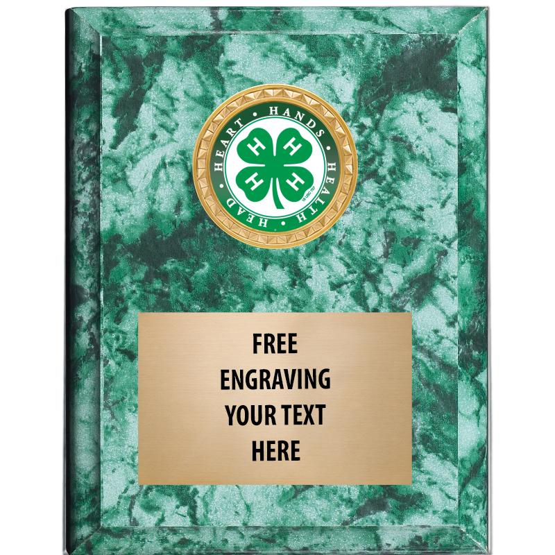 4"X6" 4H GREEN INSERT PLAQUE