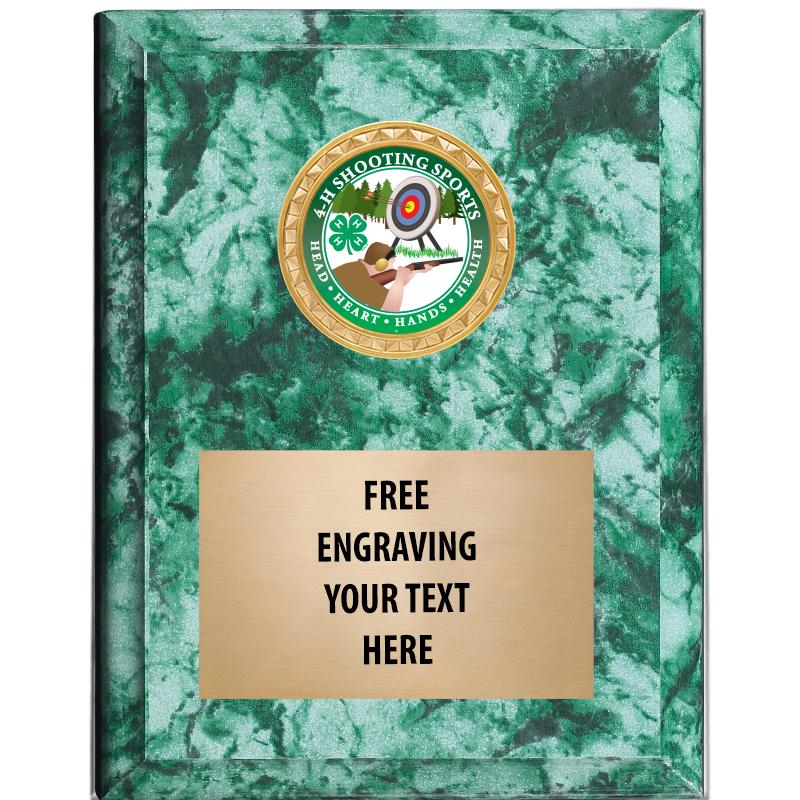 4"X6" 4H GREEN INSERT PLAQUE