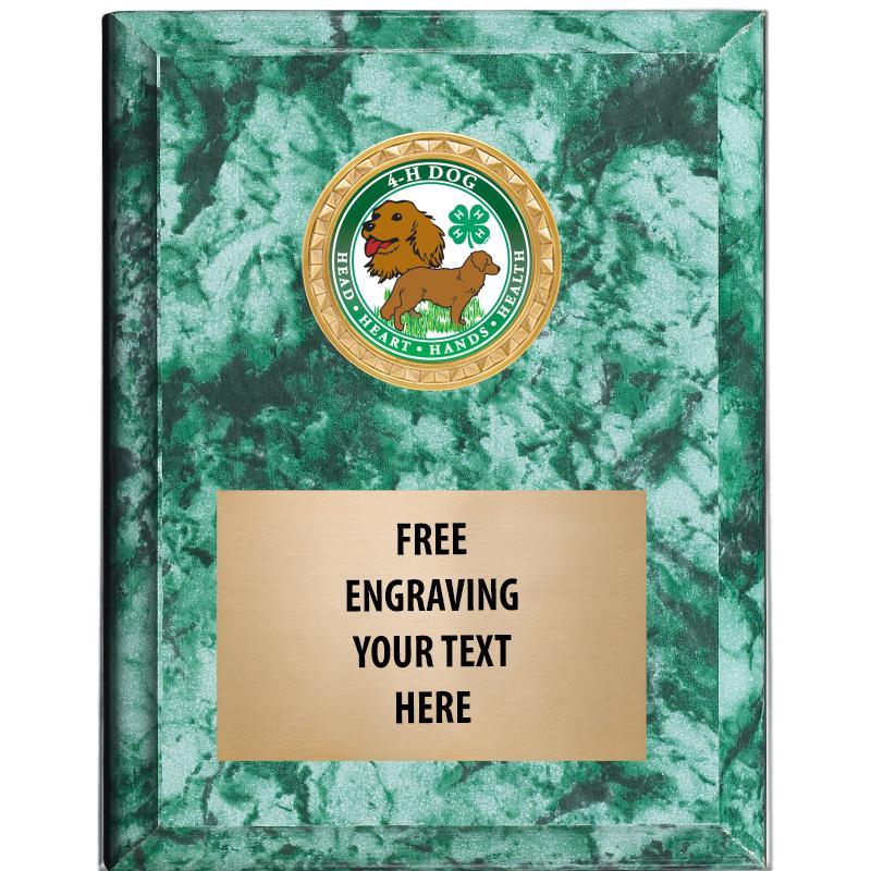 4"X6" 4H GREEN INSERT PLAQUE