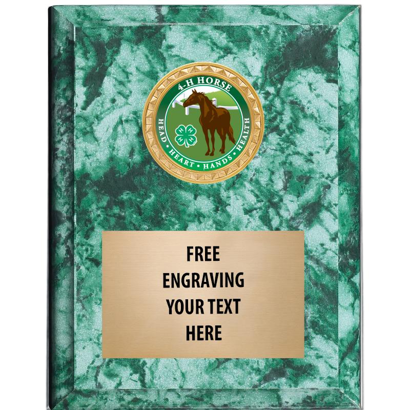 4"X6" 4H GREEN INSERT PLAQUE