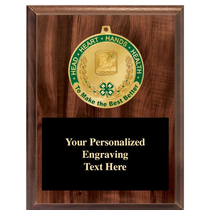 5X7" 4H MEDAL WOOD PLAQUE