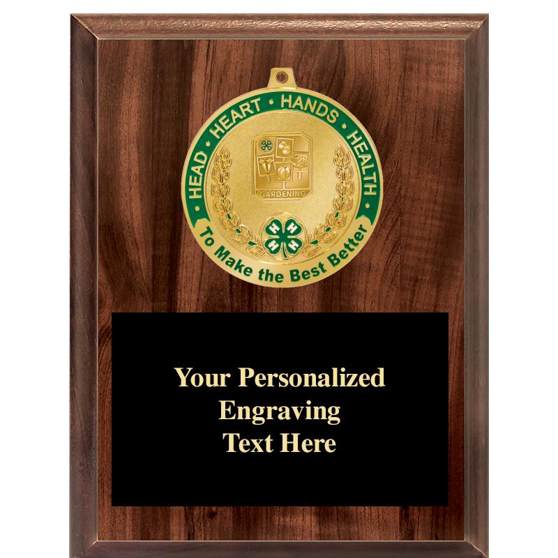 5X7" 4H MEDAL WOOD PLAQUE