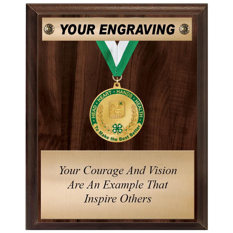 8"x10" MEDAL & RIBBON PLAQUE