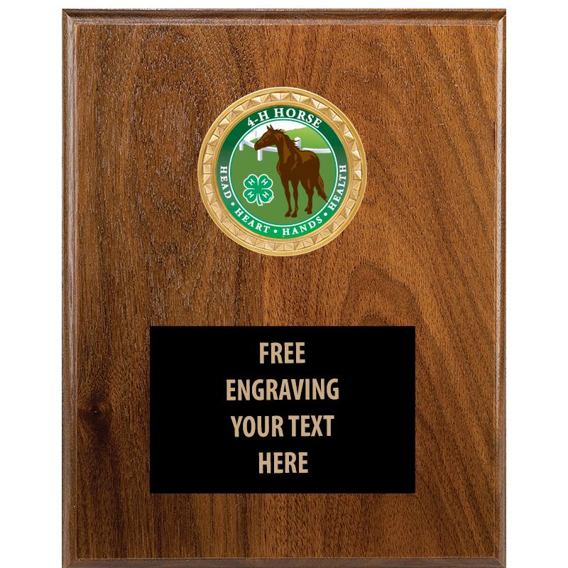 4"X6" 4H WOOD INSERT PLAQUE