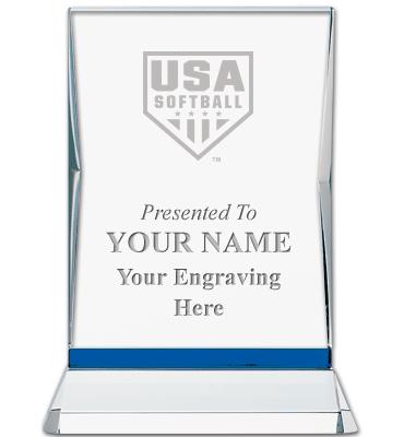 USA Softball Sapphire Illumination Crystal Award