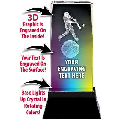 BASEBALL LASER CUT CRYSTAL