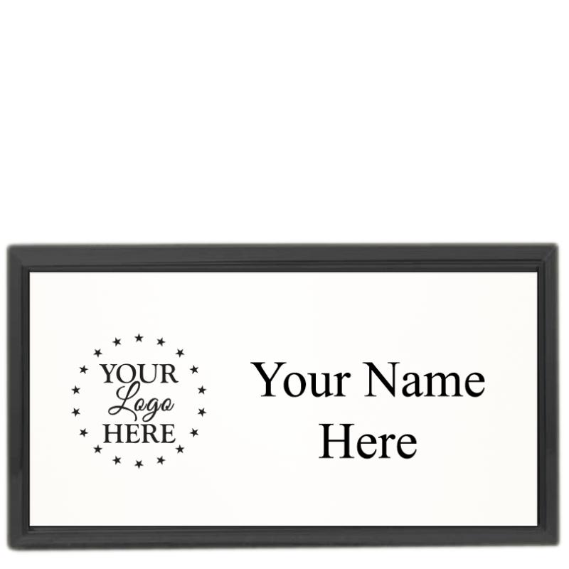 3X1.5 RECTANGLE BADGE BLCK FRM