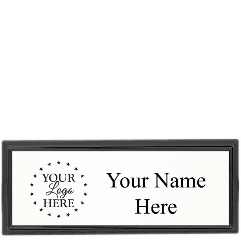 3X1 RECTANGLE BADGE BLCK FRM