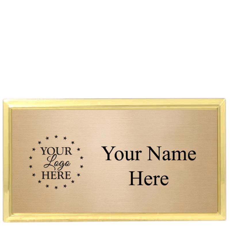 3x1.5 RECTNGL CLR BADGE GD FRM