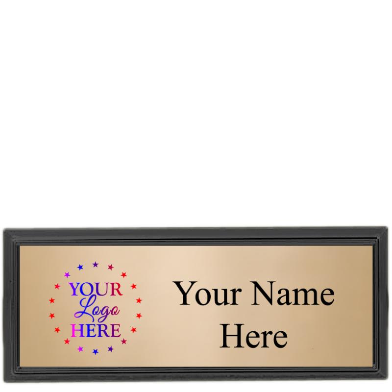 3x1 RECTNGL CLR BADGE BK FRM