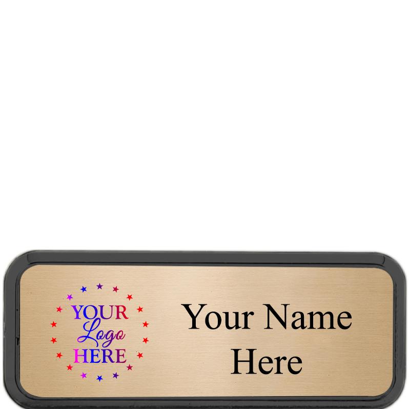 3x1 ROUNDED CLR BADGE BK FRM