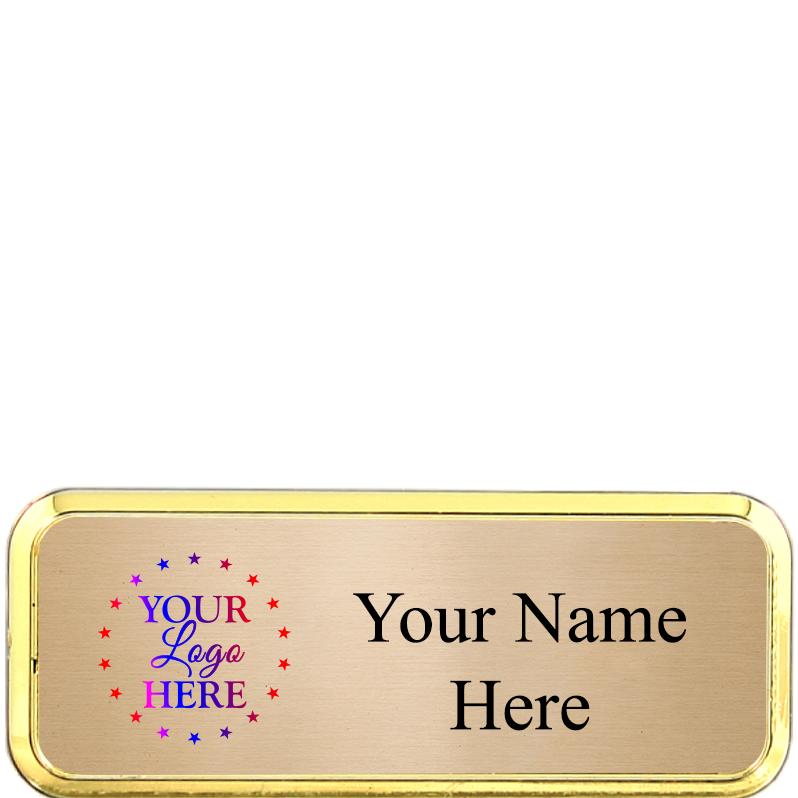 3x1 ROUNDED CLR BADGE GD FRM