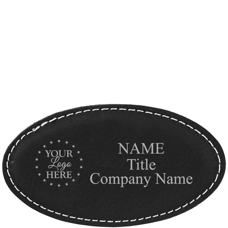 LG OVAL LEATHERETTE BADGE