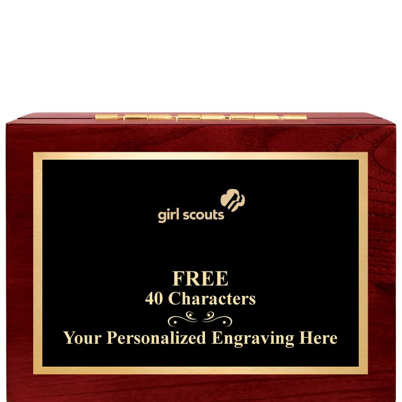 7"Wx3"H WD KEEPSAKE BX W PLATE