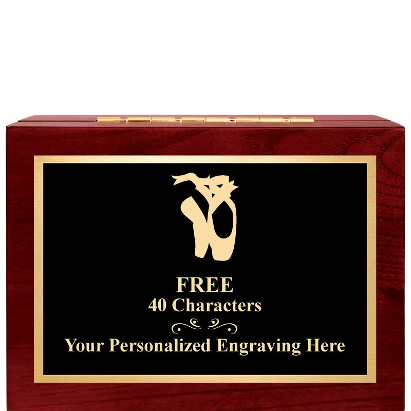 7"Wx3"H WD KEEPSAKE BX W PLATE