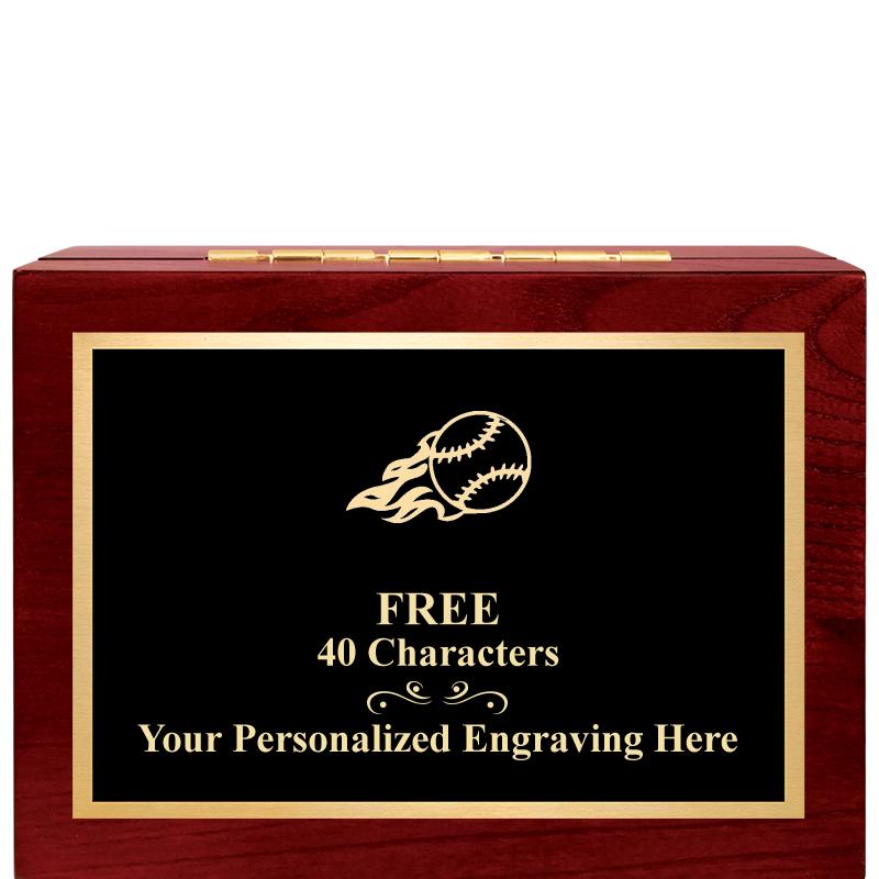 7"Wx3"H WD KEEPSAKE BX W PLATE