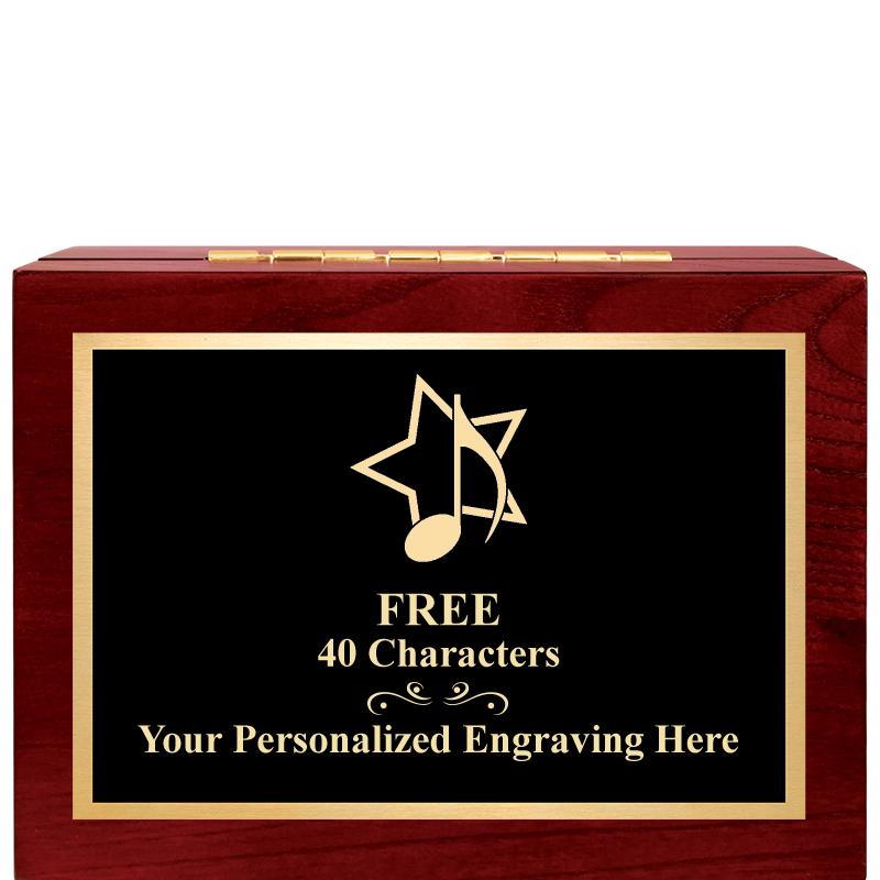 7"Wx3"H WD KEEPSAKE BX W PLATE