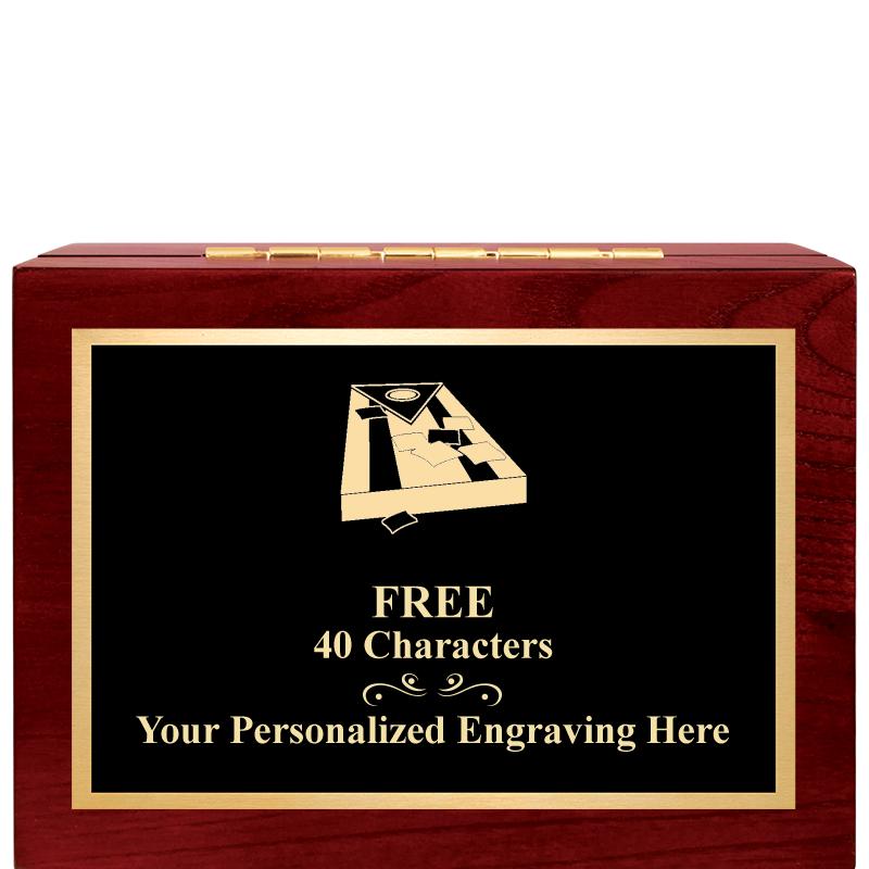 7"Wx3"H WD KEEPSAKE BX W PLATE