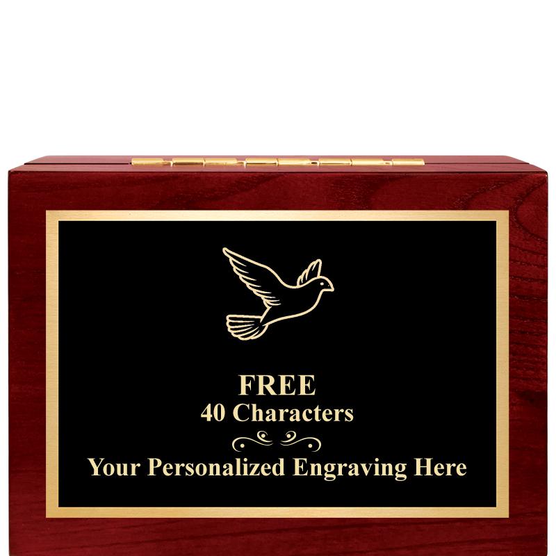 7"Wx3"H WD KEEPSAKE BX W PLATE