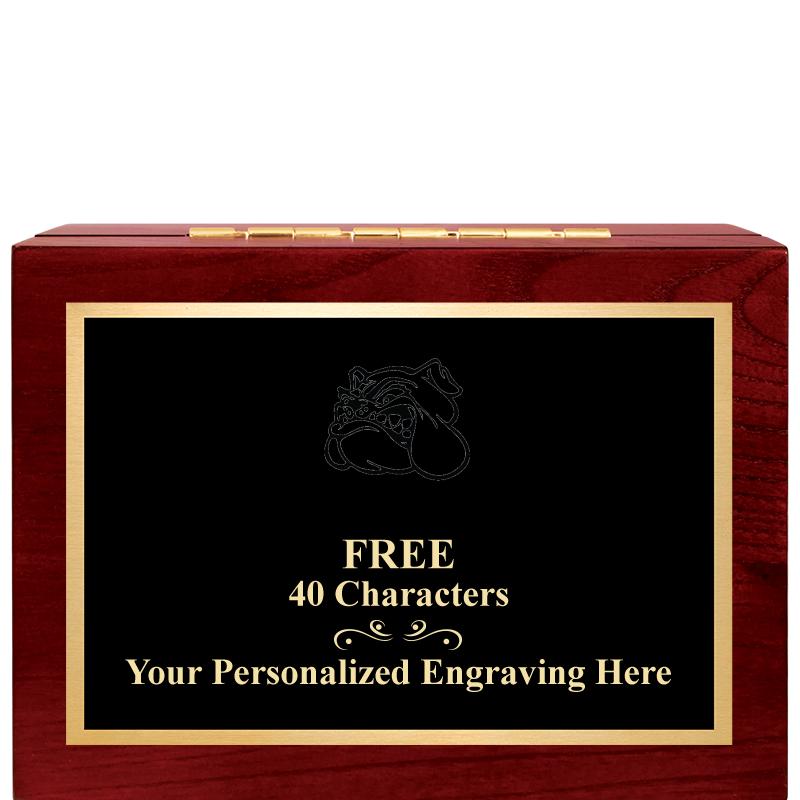 7"Wx3"H WD KEEPSAKE BX W PLATE