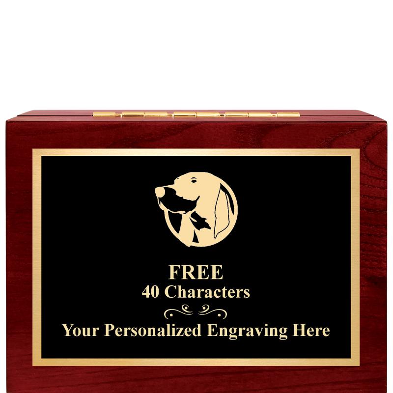 7"Wx3"H WD KEEPSAKE BX W PLATE