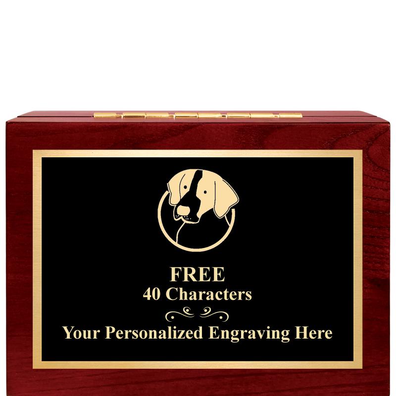 7"Wx3"H WD KEEPSAKE BX W PLATE