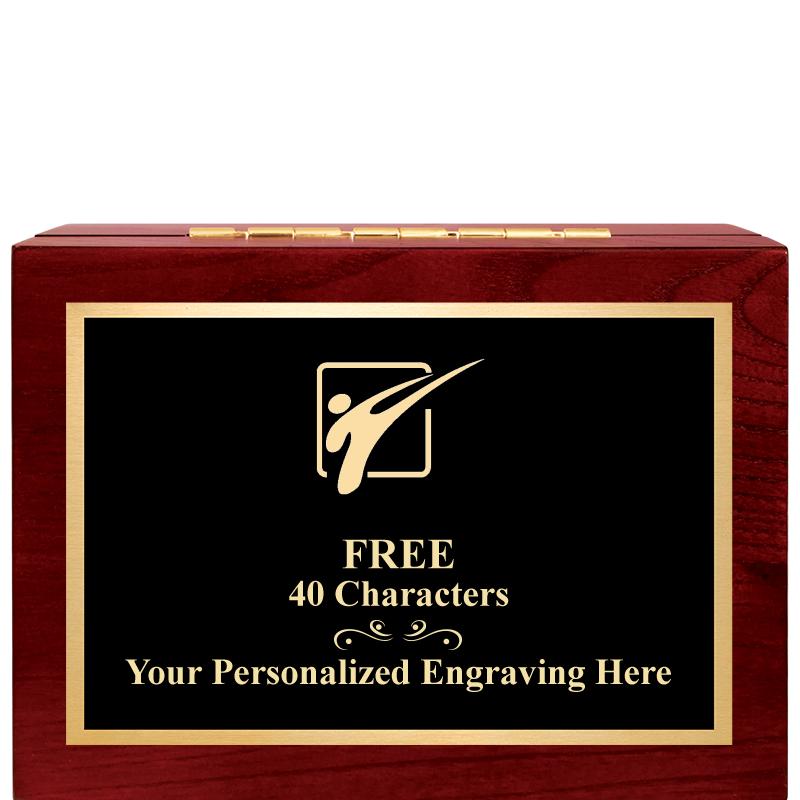 7"Wx3"H WD KEEPSAKE BX W PLATE