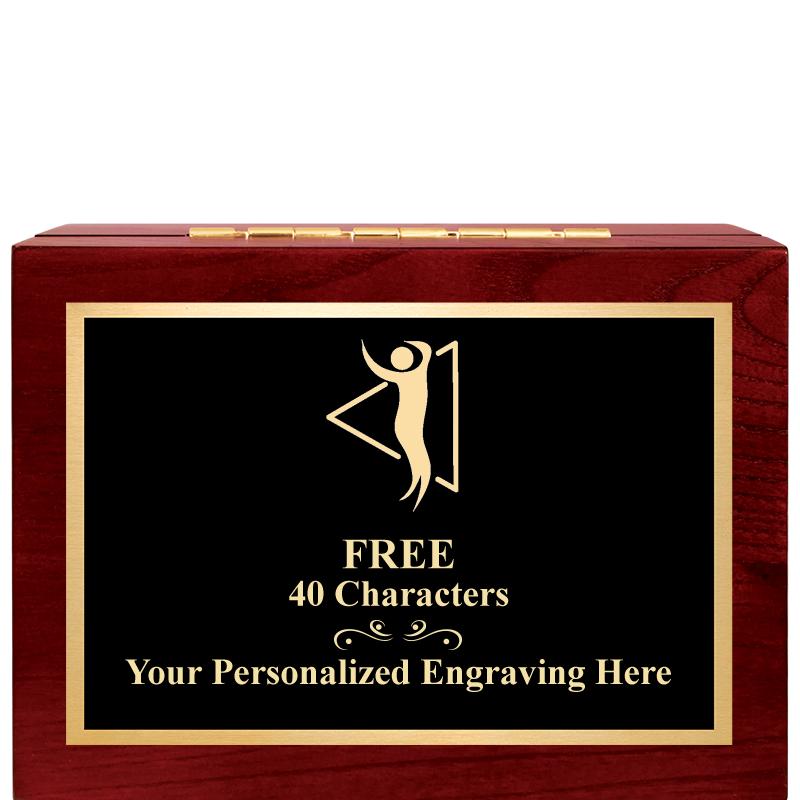 7"Wx3"H WD KEEPSAKE BX W PLATE