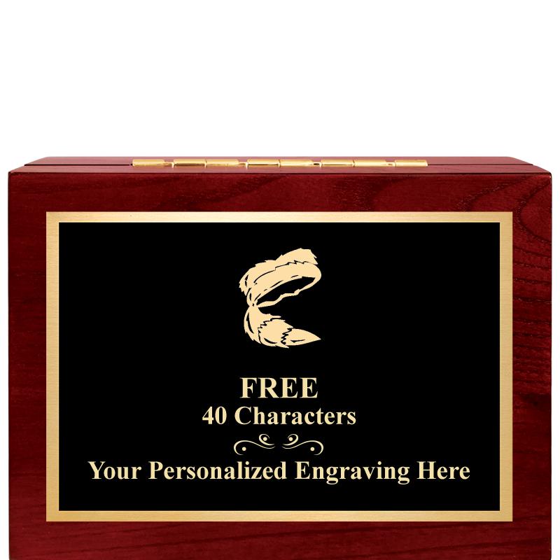 7"Wx3"H WD KEEPSAKE BX W PLATE