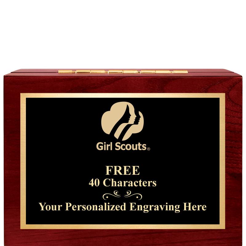 7"Wx3"H WD KEEPSAKE BX W PLATE