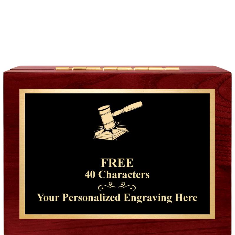 7"Wx3"H WD KEEPSAKE BX W PLATE