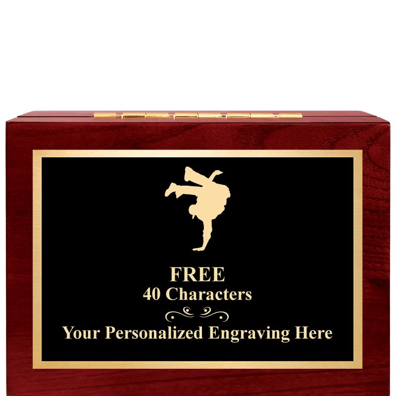 7"Wx3"H WD KEEPSAKE BX W PLATE