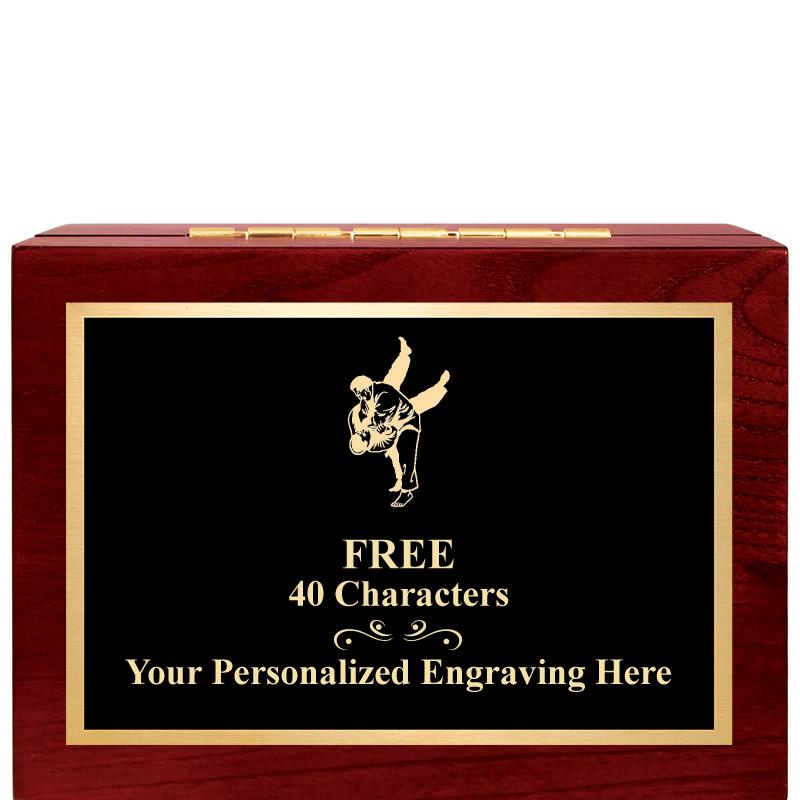 7"Wx3"H WD KEEPSAKE BX W PLATE