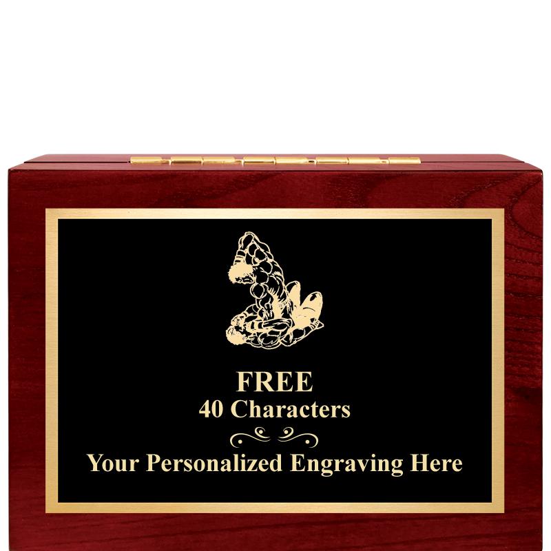 7"Wx3"H WD KEEPSAKE BX W PLATE