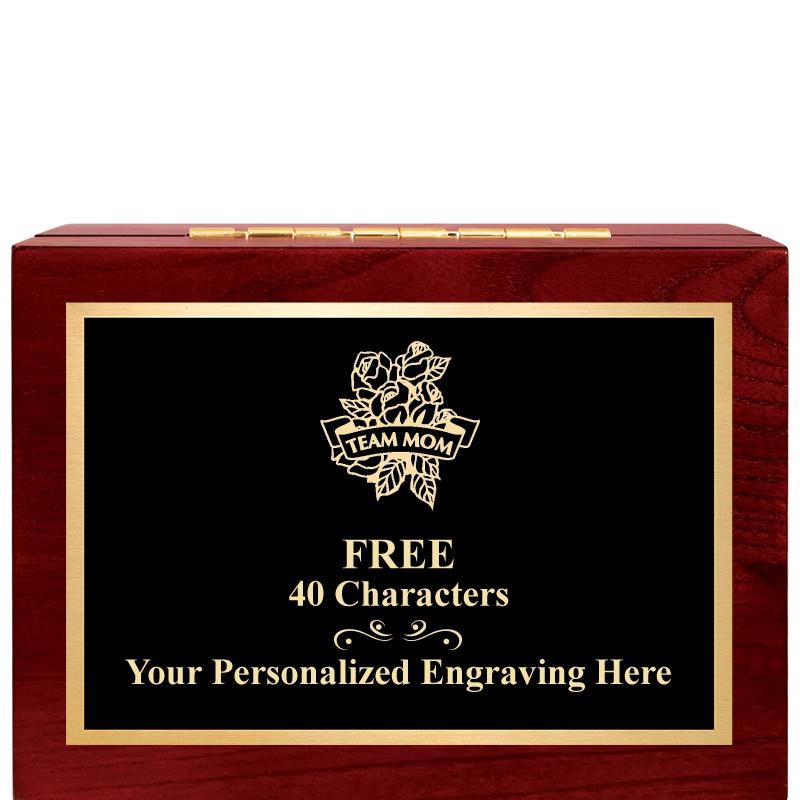 7"Wx3"H WD KEEPSAKE BX W PLATE