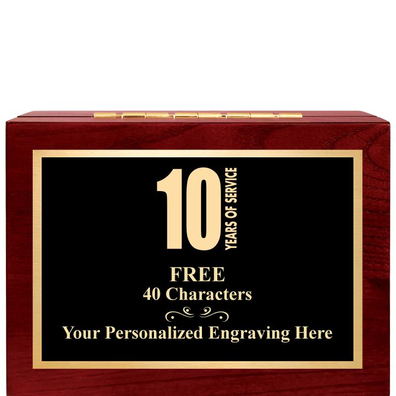 7"Wx3"H WD KEEPSAKE BX W PLATE