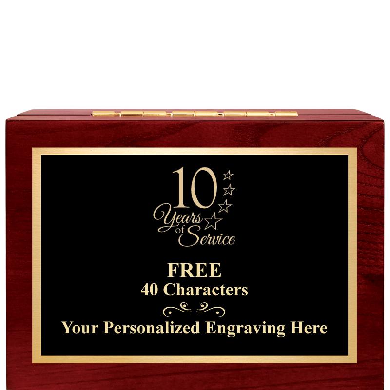 7"Wx3"H WD KEEPSAKE BX W PLATE