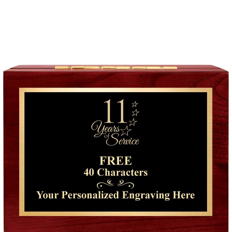 7"Wx3"H WD KEEPSAKE BX W PLATE