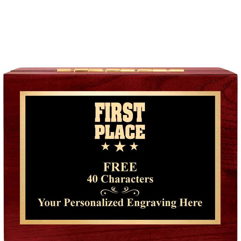 7"Wx3"H WD KEEPSAKE BX W PLATE