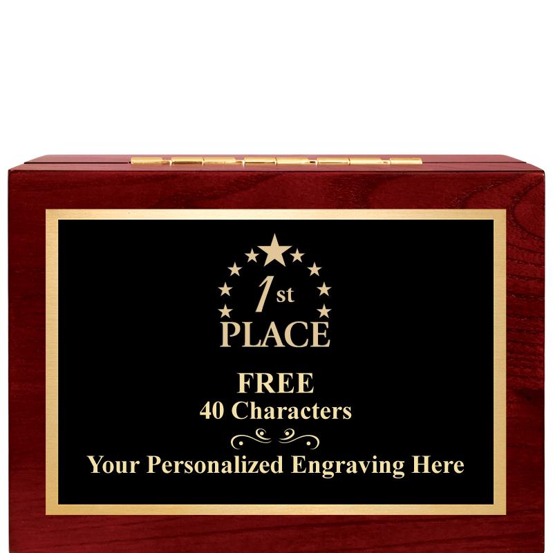 7"Wx3"H WD KEEPSAKE BX W PLATE