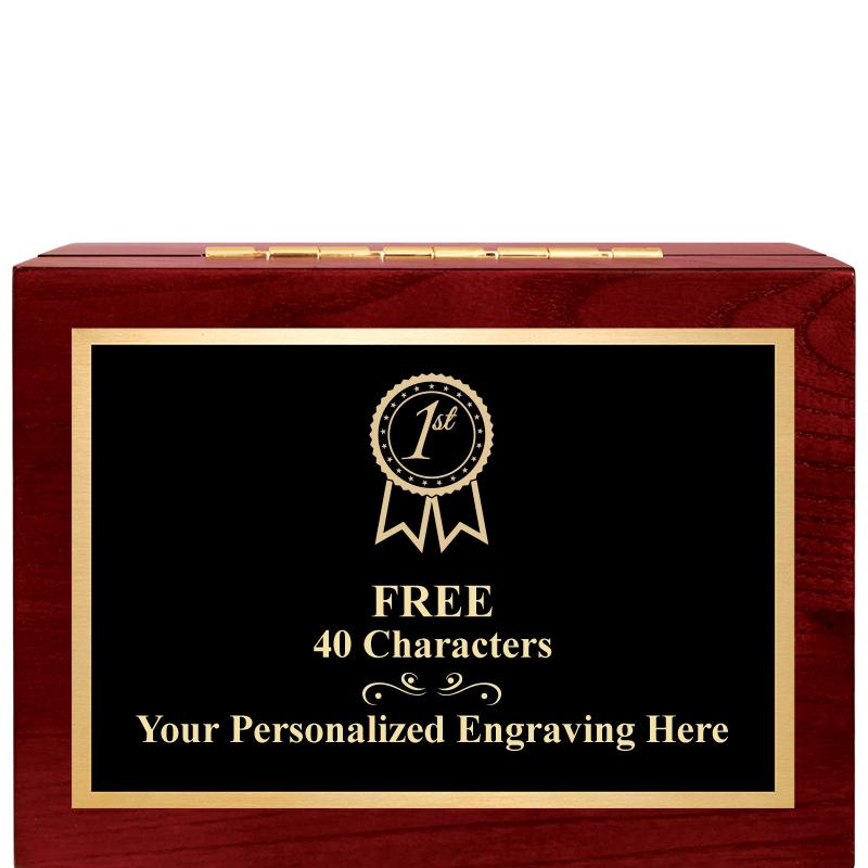 7"Wx3"H WD KEEPSAKE BX W PLATE