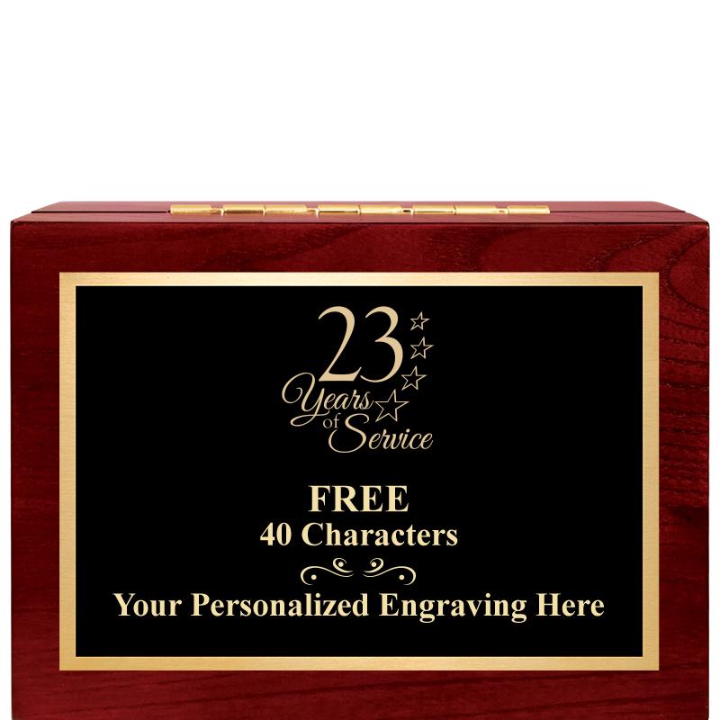 7"Wx3"H WD KEEPSAKE BX W PLATE