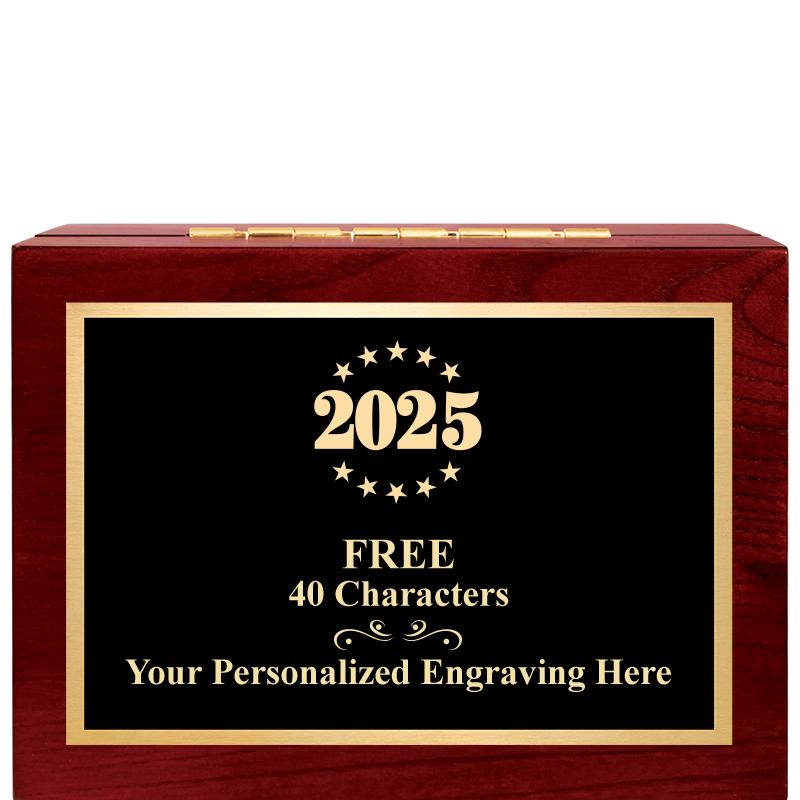 7"Wx3"H WD KEEPSAKE BX W PLATE