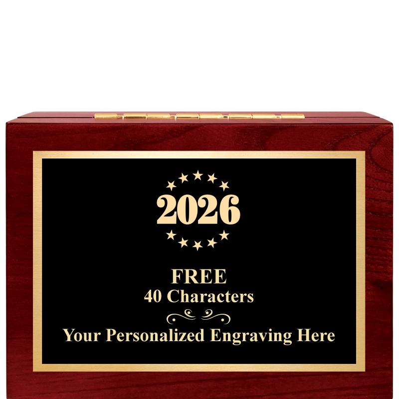 7"Wx3"H WD KEEPSAKE BX W PLATE