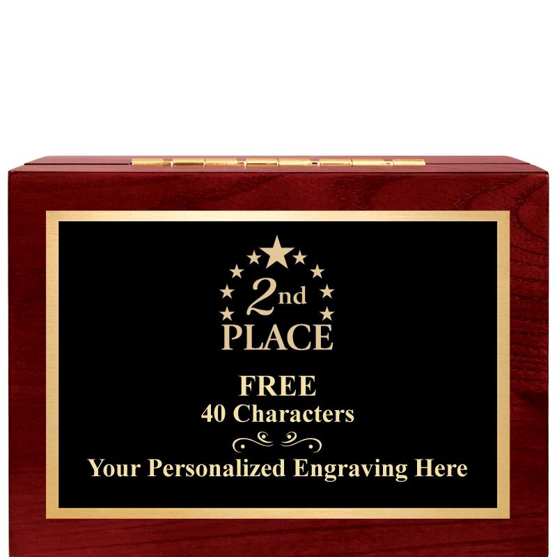 7"Wx3"H WD KEEPSAKE BX W PLATE