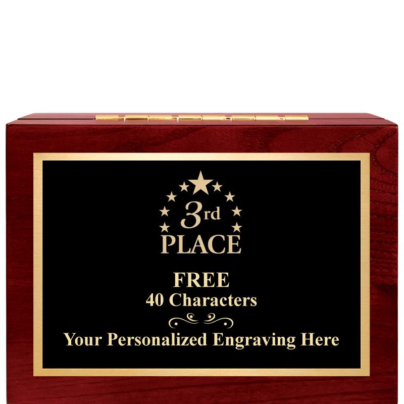 7"Wx3"H WD KEEPSAKE BX W PLATE