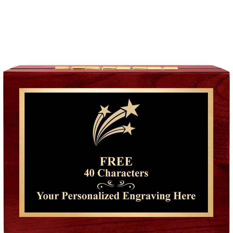 7"Wx3"H WD KEEPSAKE BX W PLATE